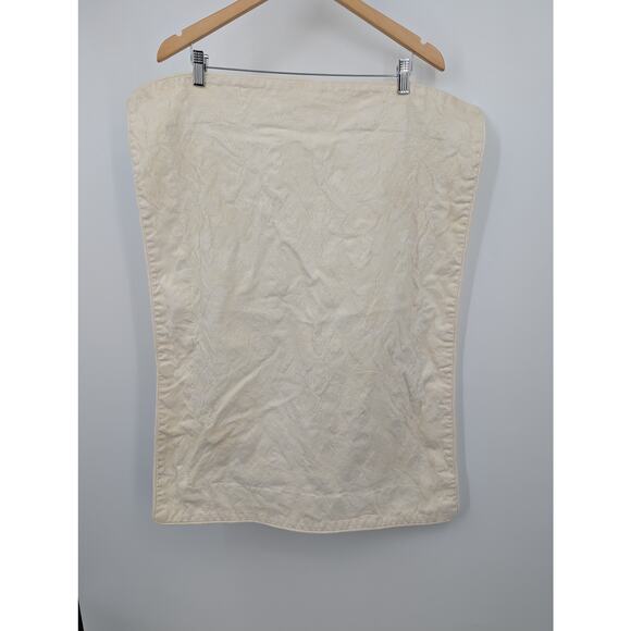 Set of 3 Vintage D. Porthault King Pillowcases Ivory Floral Damask 100% Cotton - Picture 1 of 9